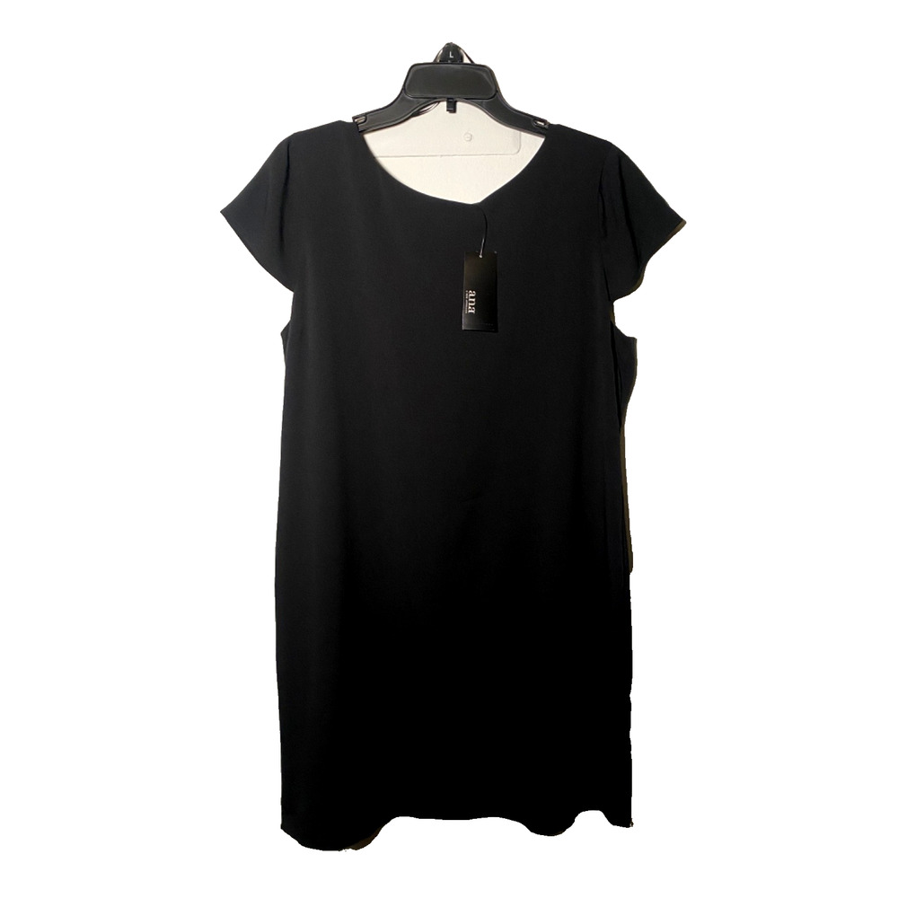 A.N.A A New Approach Black Zip Up Dress NEW XL